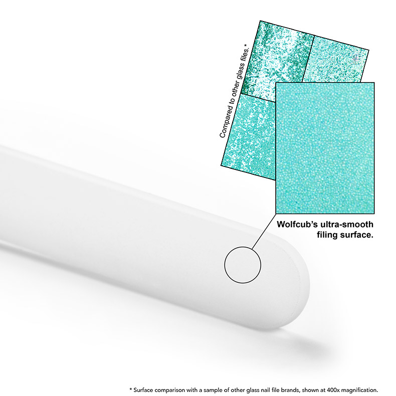 Comparison of nail file surfaces